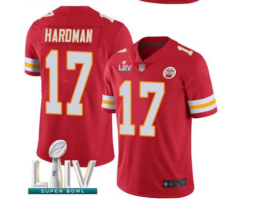 Men Kansas City Chiefs 17 Haroman Red Super Bowl LIV 2020 Stitched NFL Vapor Untouchable Limited Jersey